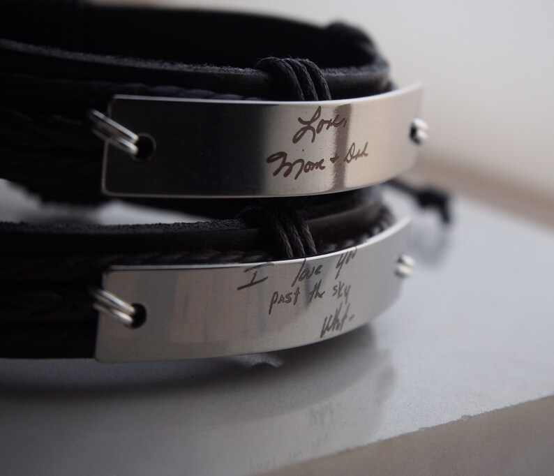 Relationship Bracelet Engrave Handwriting Jewelry Actual Etsy Singapore