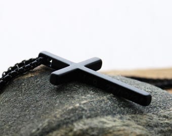 CROSS Men NECKLACE Coordinates, Personalized Women, men gift, Mom Custom Engraved Silver Jewelry, Pendant, Christian, Baptism Catholic Bible
