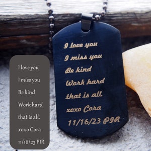 Collar personalizado de escritura a mano para hombres, joyas de escritura a mano, regalo de escritura a mano, hombres, cumpleaños, aniversario, papá, firma, regalo de Navidad