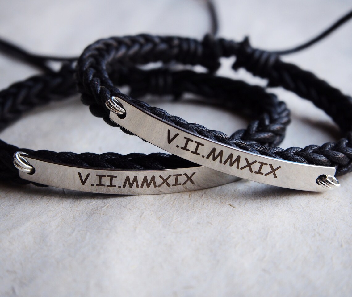 Custom Anniversary Bracelets Relationship Bracelets Couples Etsy Hong