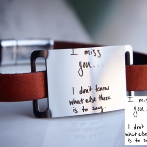 Pulsera de escritura a mano personalizada, Pulsera manuscrita para hombre personalizada, Relación, Pulsera de escritura a mano para hombres, pulsera de firma Regalos