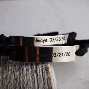 Matching Couple Bracelets Boyfriend bracelet for couples Distance bracelets Custom Bracelet Couple Long distance, relationship Gift, Men