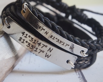Custom Long Distance Relationship Bracelets, coordinate couples Bracelets, matching couples, matching bracelets for boyfriend and girlfriend