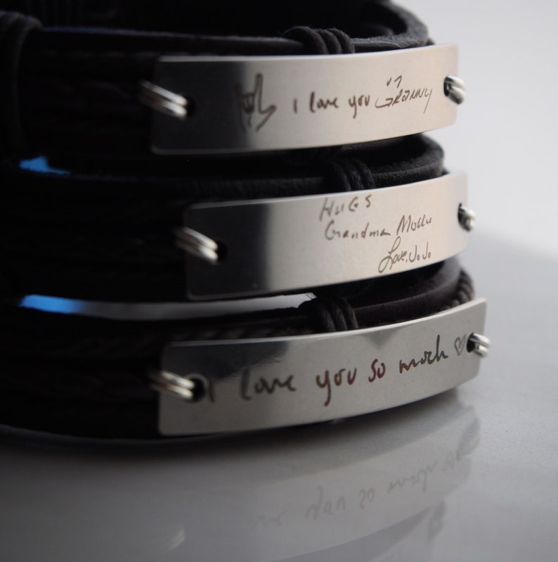 Relationship Bracelet Engrave Handwriting Jewelry Actual Etsy Singapore