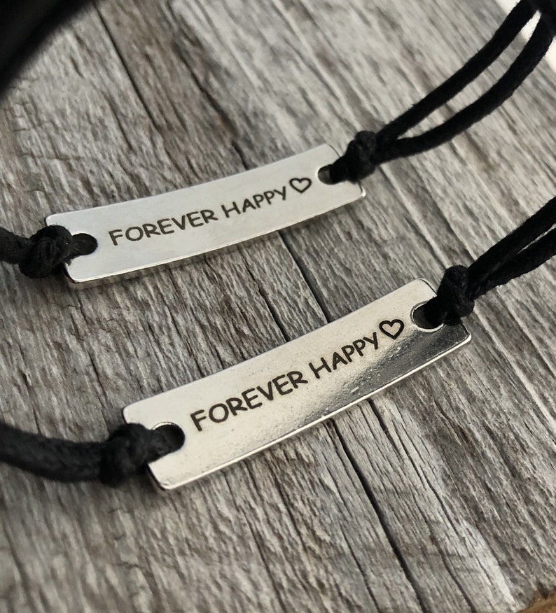 Custom Relationship Bracelets, Matching Couples Bracelets, Personalized