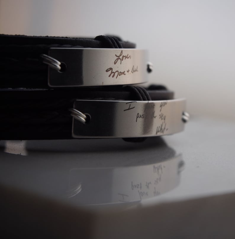 Relationship Bracelet Engrave Handwriting Jewelry Actual Etsy Singapore