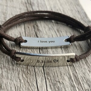 Personalized Bracelets, anniversry bracelets, relationship bracelet, Couples date bracelet, inside message bracelet, Couples bracelet