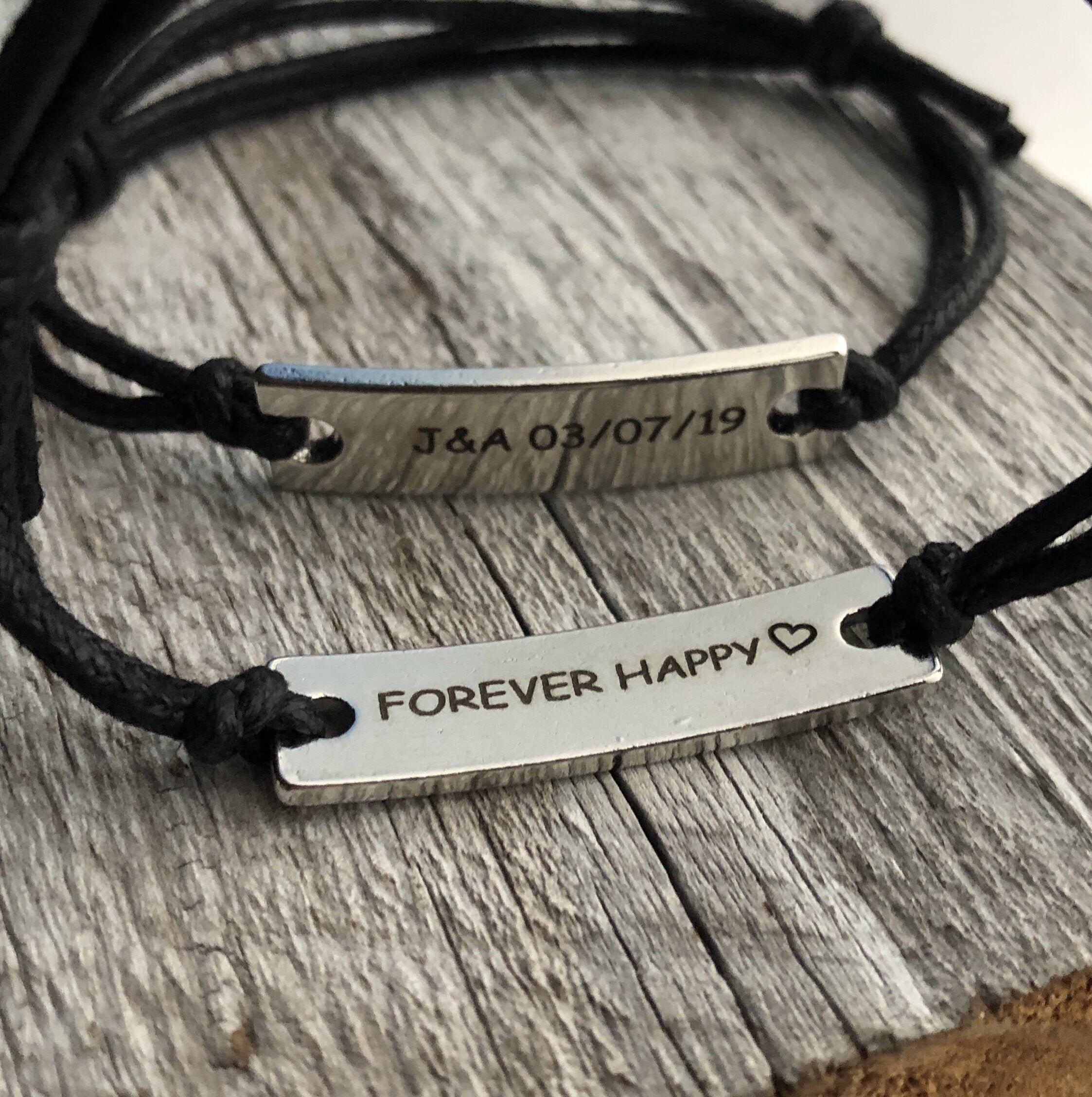 Couples bracelets initials couples name bracelets Etsy