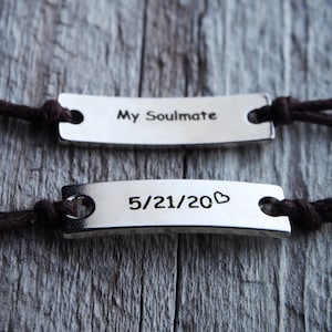 Engraved Couples Date Bracelets, Engraved Bracelet, Relationship Bracelets, Date, Anniversary, his hers, boyfriend girlfriend, Couples gifts