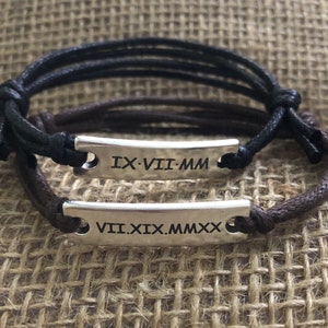 Anniversary Gifts, Relationship Bracelet, Engraved Date Bracelet, inside Engraved Bracelet, Date, Anniversary, boyfriend girlfriend Gifts