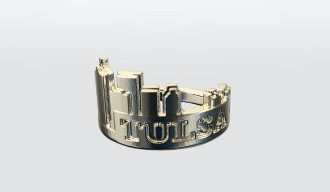Tulsa Skyline Ring Tulsa Ring Oklahoma Ring Tulsa Jewelry Etsy UK