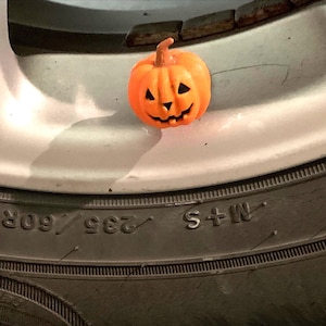 Jack-o-Lantern Tire Valve Stem Cap that fits typical tire valves Fall Decoration
