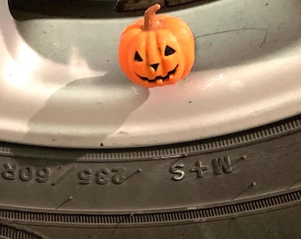 Jack-o-Lantern Tire Valve Stem Cap that fits typical tire valves Fall Decoration
