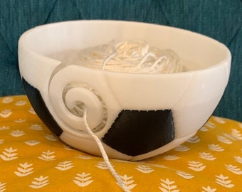 Soccer Mom Yarn Bowl for Knitting or Crochet