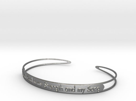 The Lord Is My Strength And My Song Scripture Bracelet Etsy