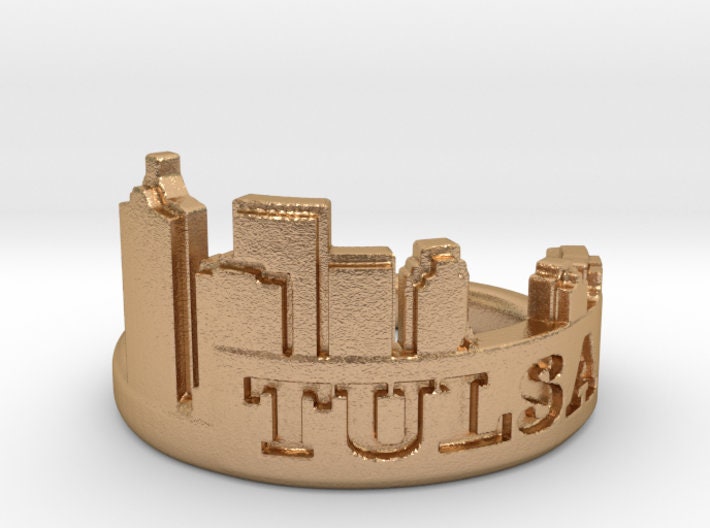Tulsa Skyline Ring Tulsa Ring Oklahoma Ring Tulsa Jewelry Etsy