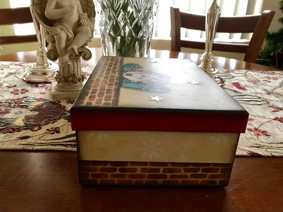 Christmas gift box christmas keepsake box christmas box | Etsy
