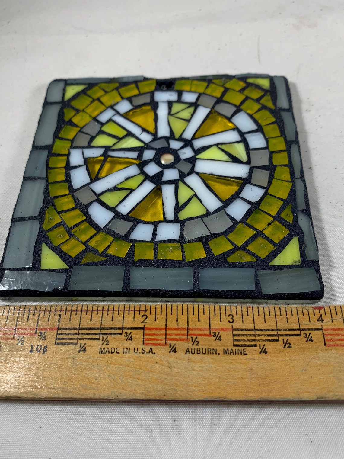 Stained Glass Mosaic Suncatcher Lemon Etsy