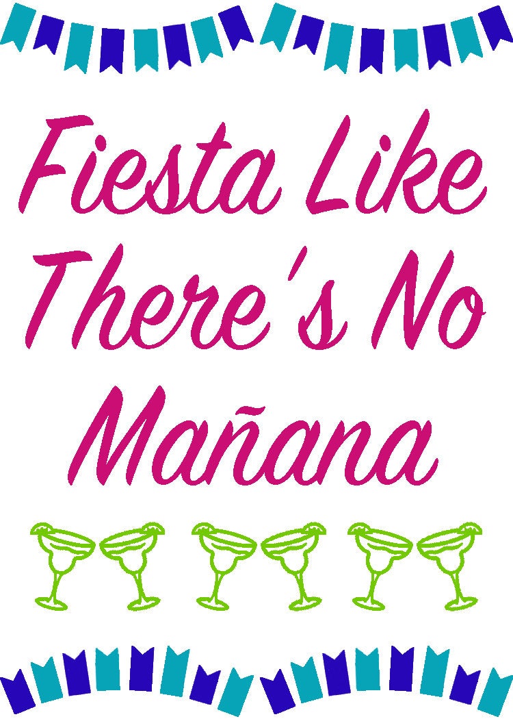 Fiesta Like There's No Mañana Invitation , Fiesta Invitation , Cinco De ...