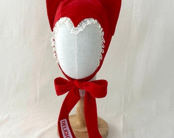 Cat Bonnet (red velvet)