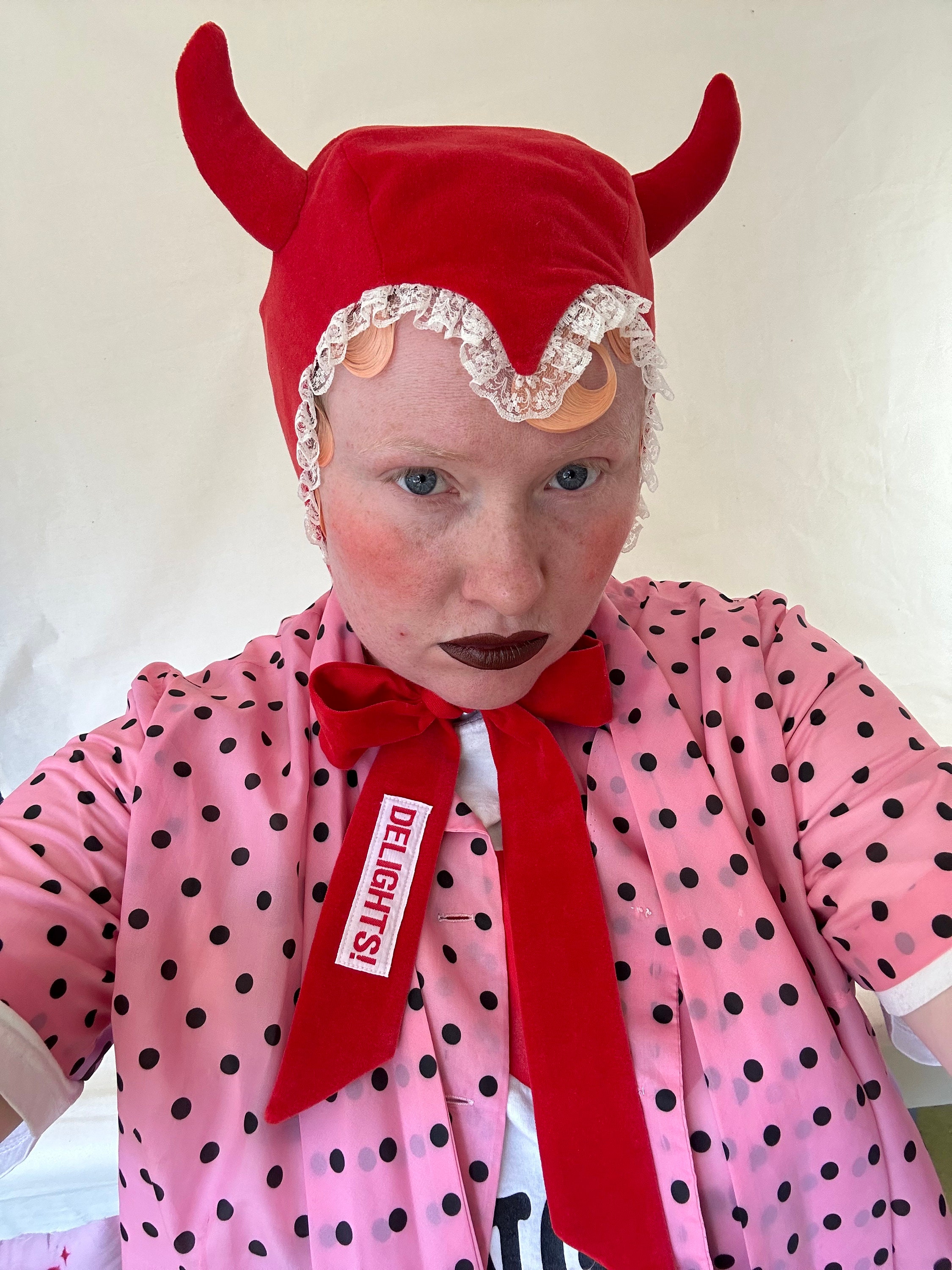 Devil Bonnet (red Velvet) - Etsy