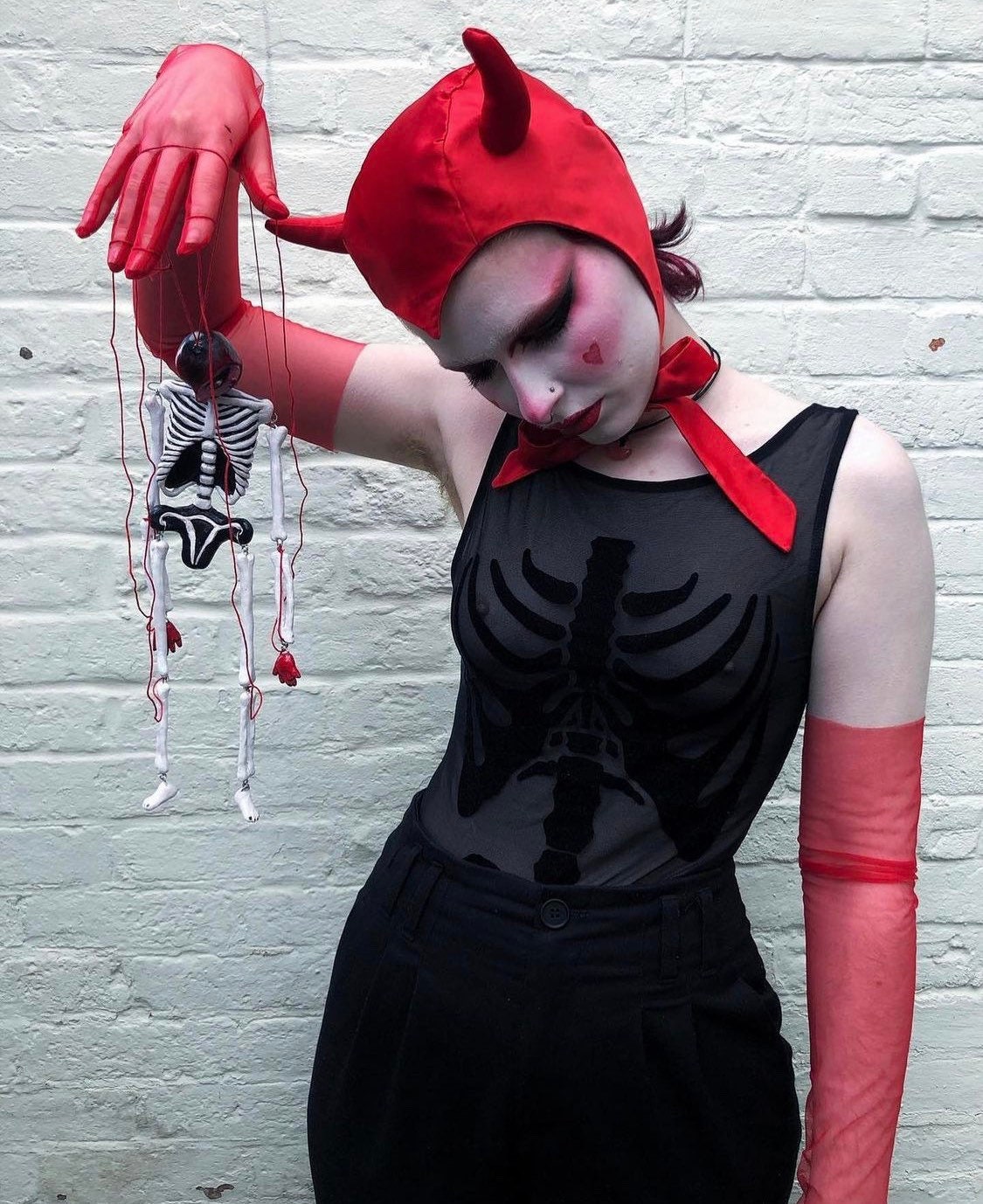 Devil Bonnet (red Satin) - Etsy Devil Bonnet (red Satin) - Etsy