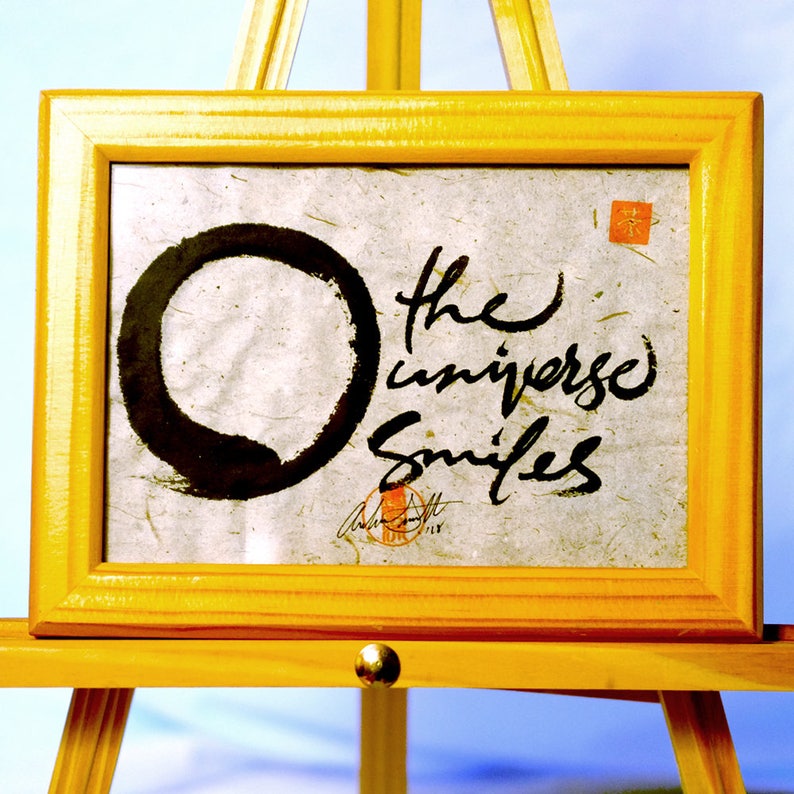 Enso L'univers sourit Zen Calligraphie Mindfulness image 1