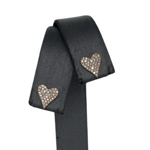 14K Yellow Gold Diamond Heart Stud Earrings, Yellow Gold, Diamonds, Stud Earrings, Heart Stud Earrings, Gold Earrings, Heart Earrings