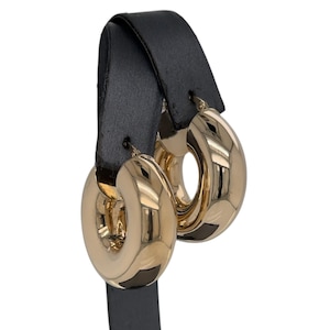 14K Gelbgold Creolen, Gelbgold, Gold Creolen, Gold Creolen, Chunky Creolen, Gold Chunky Creolen