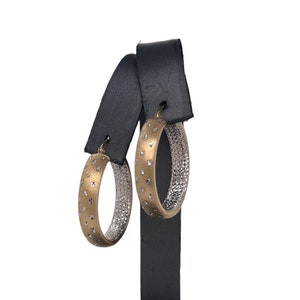 14K Gold Satin Hoop Earrings, White Gold, Yellow Gold, Diamond Cut Hoops, Satin Hoop Earrings, Small Hoops, Large Gold Hoops, Two Tone Hoops