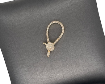 14K Yellow Gold Lobster Clasp Diamond Connector