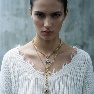 14K Italian Gold Belcher Rolo Link Chain image 5