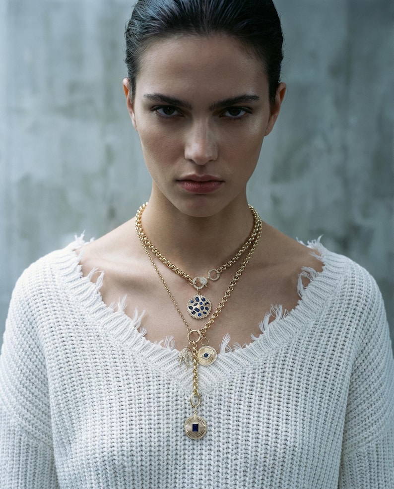 14K Italian Gold Belcher Rolo Link Chain image 5