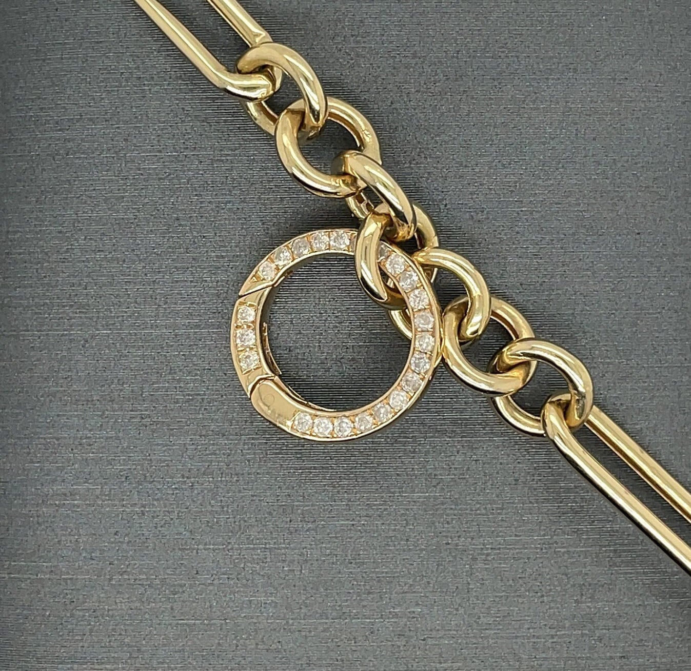 10K, 14K Solid Gold Charm Bail Hinged, Push Clasp Bail Connector