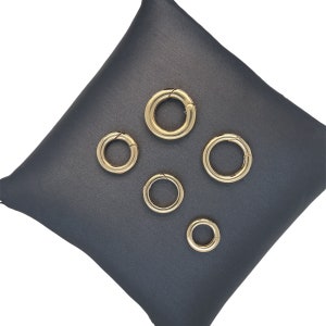 14K or 18K Solid Gold Inward Push in Enhancer Charm Connector, Push in Enhancer, Charm Connector, Yellow Gold Connector, Push In Connector
