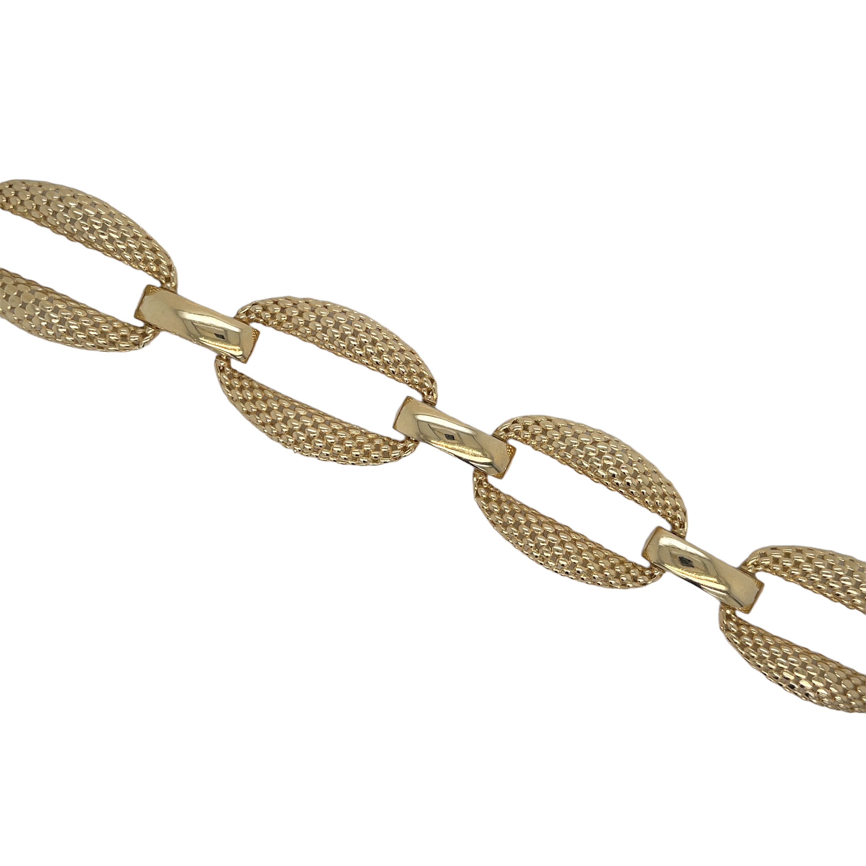 14K イタリア製イエローゴールド リンクチェーンブレスレット - Etsy 日本