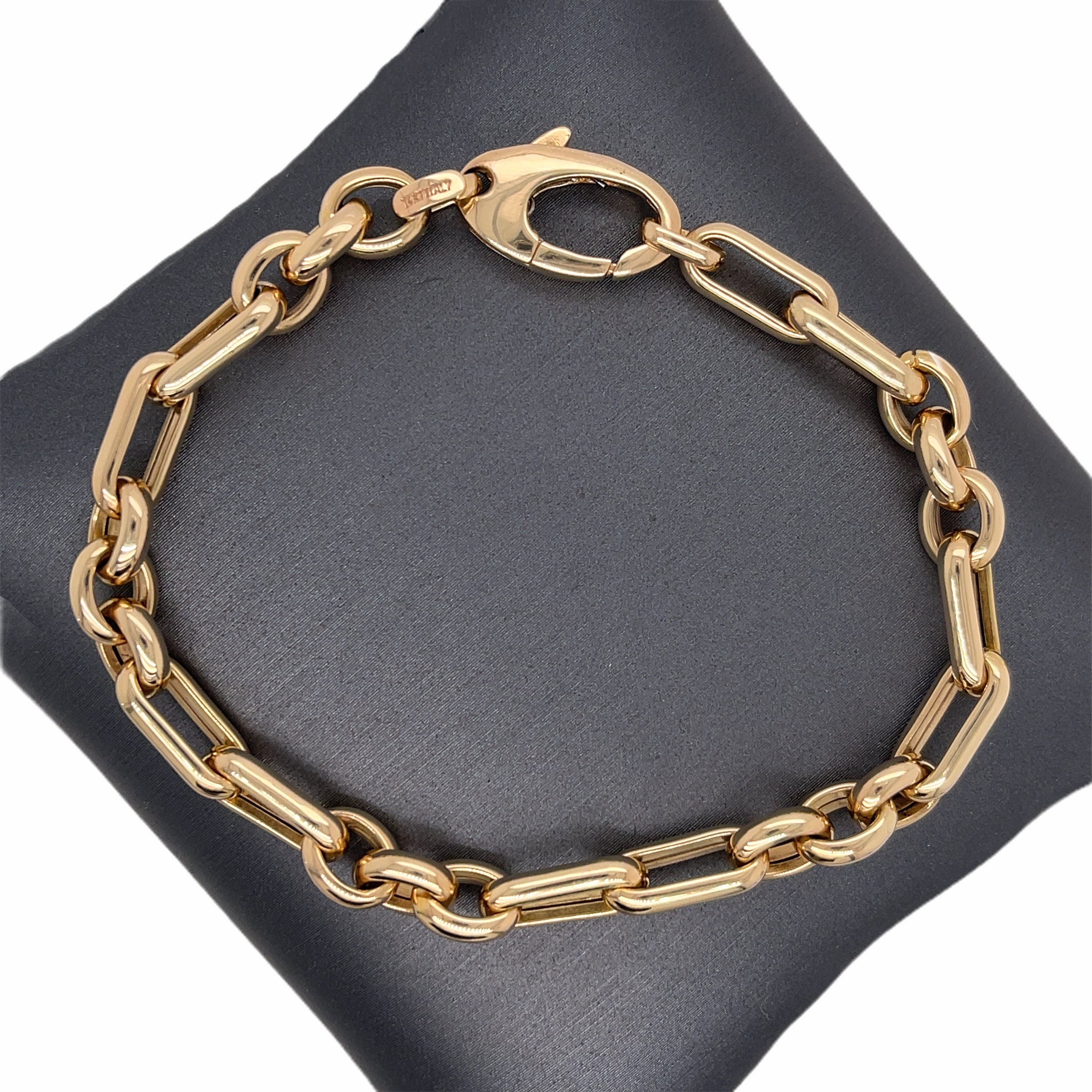 Buy 14K Italian Yellow Gold Paperclip Link Bracelet Online in