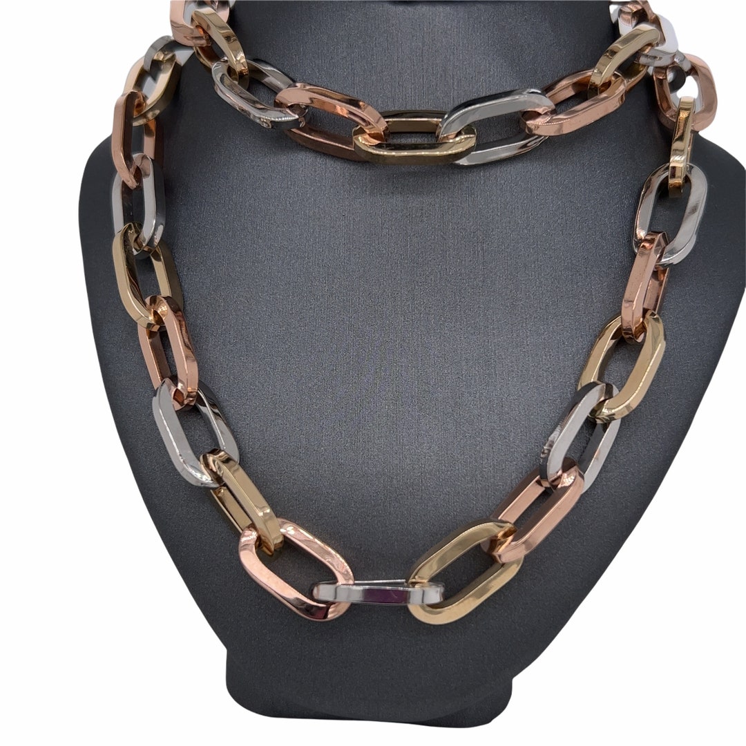 Lionheart™ Signature Original Italian Gold, Exclusive joy Link Chain,tricolor Gold, Polished
