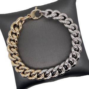 14K Gold, White Gold, Yellow Gold, Two Tone, Chain mariner link Bracelet