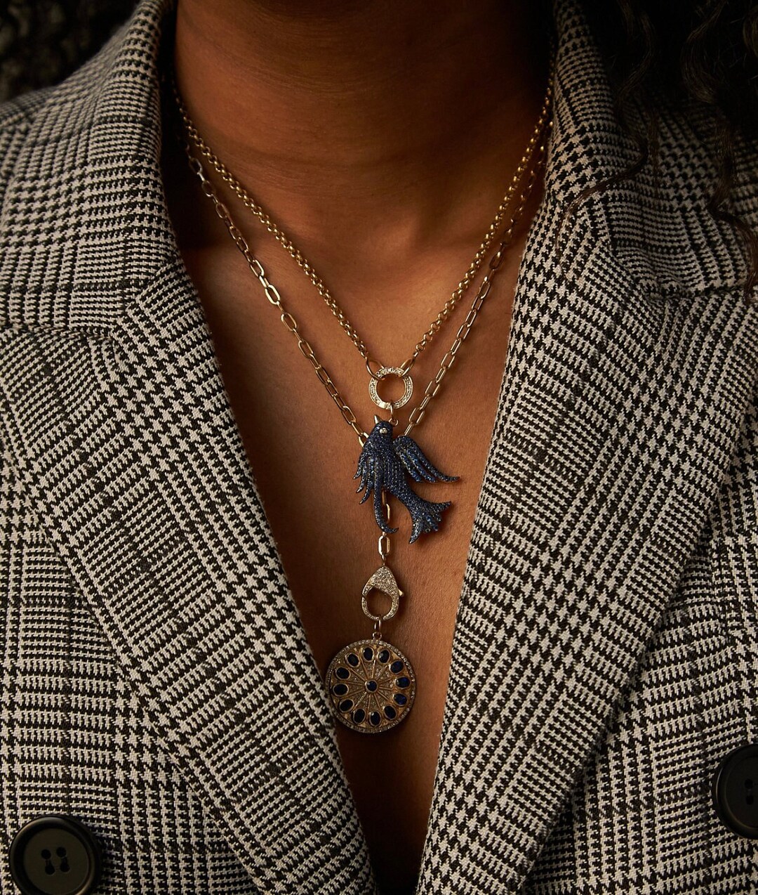 Lionheart™ Signature 14K Solid Gold Sapphire Charm, serenity Amulet