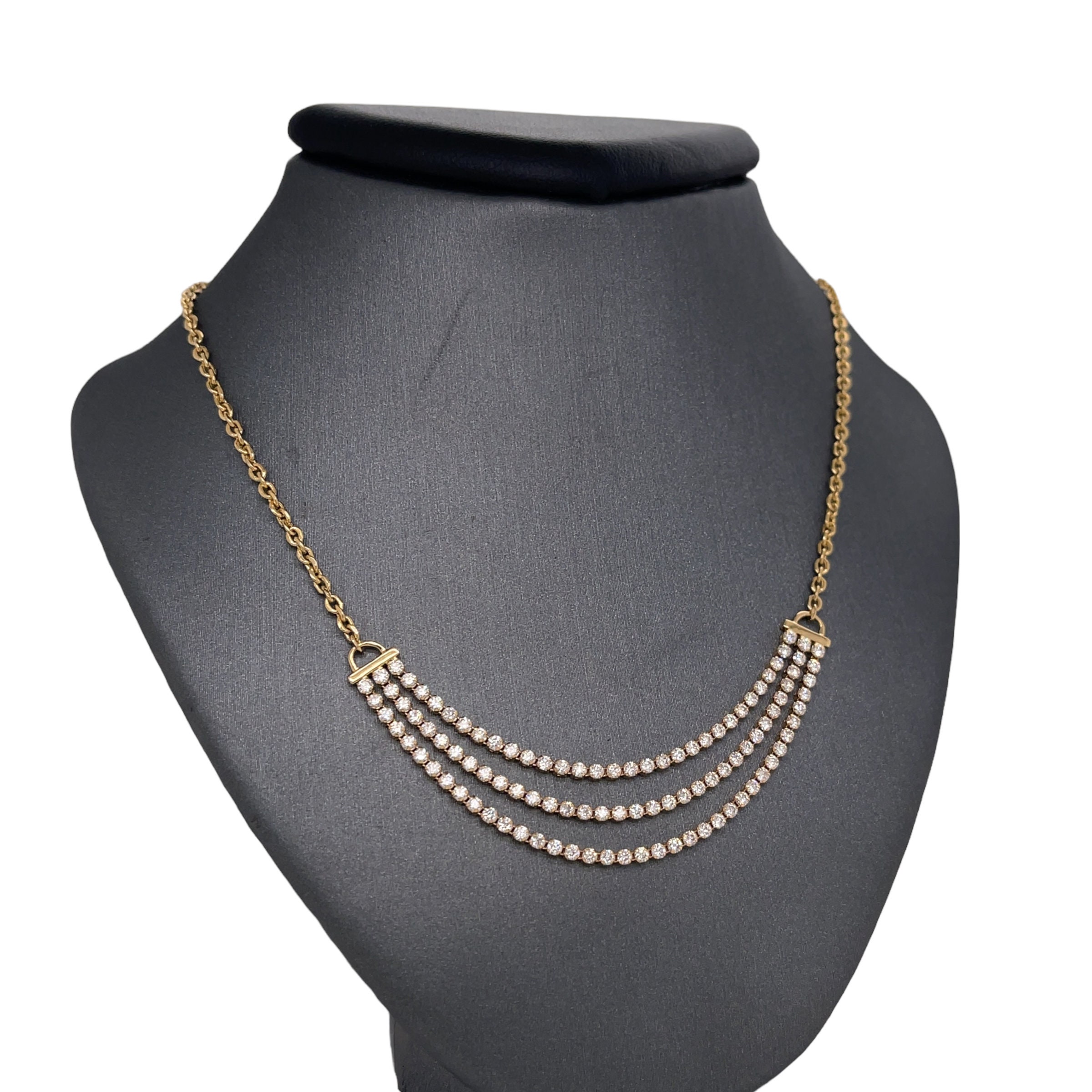 Diamond string necklace designs discount