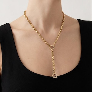 14K Italian Gold Belcher Rolo Link Chain image 14