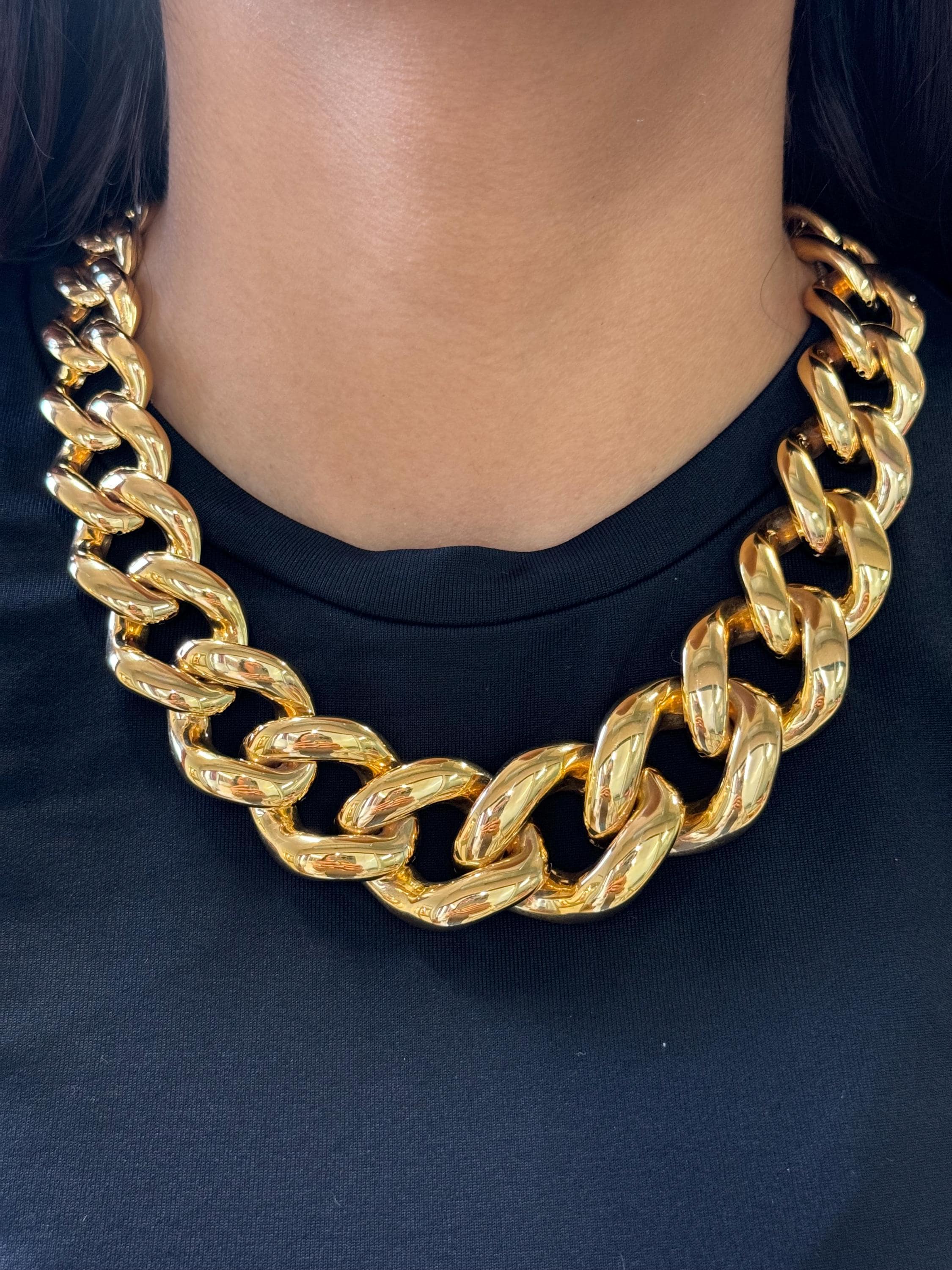 Collana Miami Catena Cubana In Oro Giallo 18kt - UPV