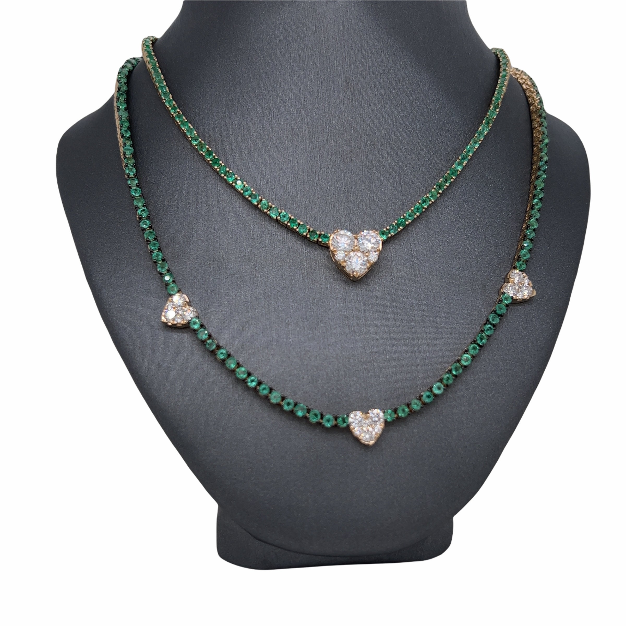 Emerald Green Necklace at Diamond and Gold Warehouse
