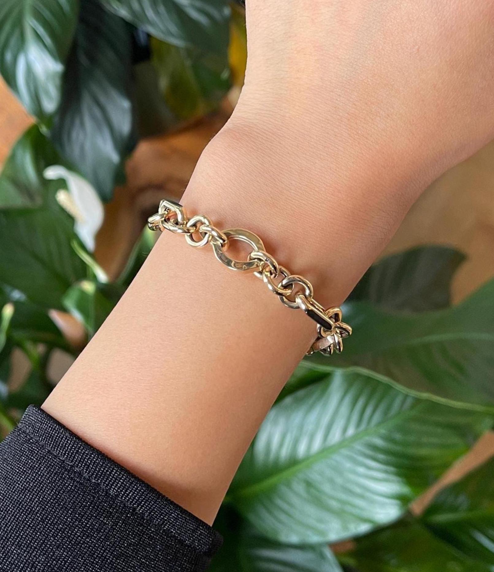 14K イタリアンイエローゴールド スペシャルミックスリンクチェーン