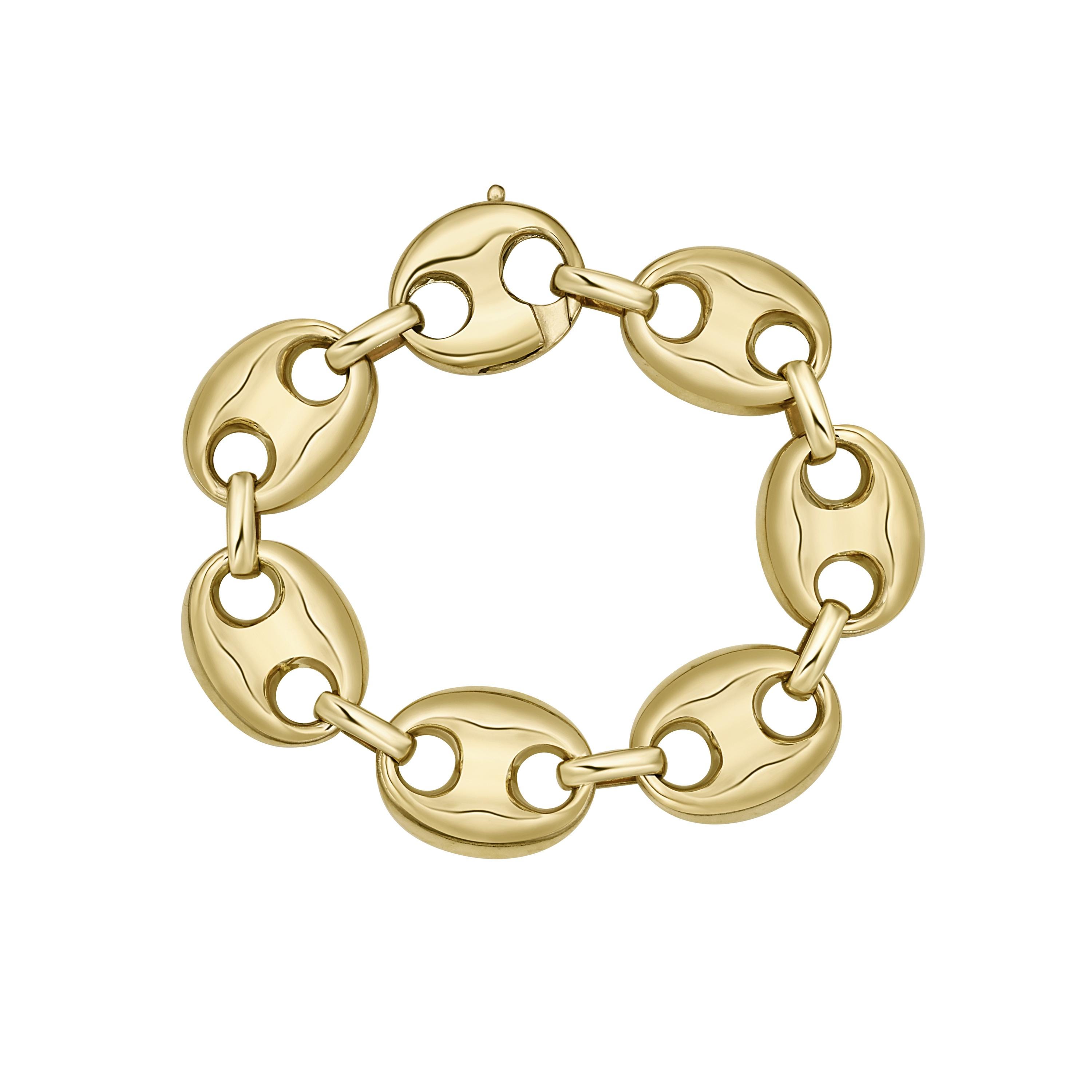 14K Italian Gold, Jumbo Mega Link Puff Mariner, Chunky
