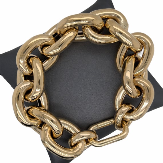 Gold Domed Bangle Bracelet • REMIjewels Vintage Jewelry