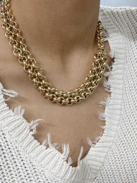 Foundrae Oversized Belcher Chain - Yellow Gold - Necklaces - Broken English  Jewelry – Broken English Jewelry