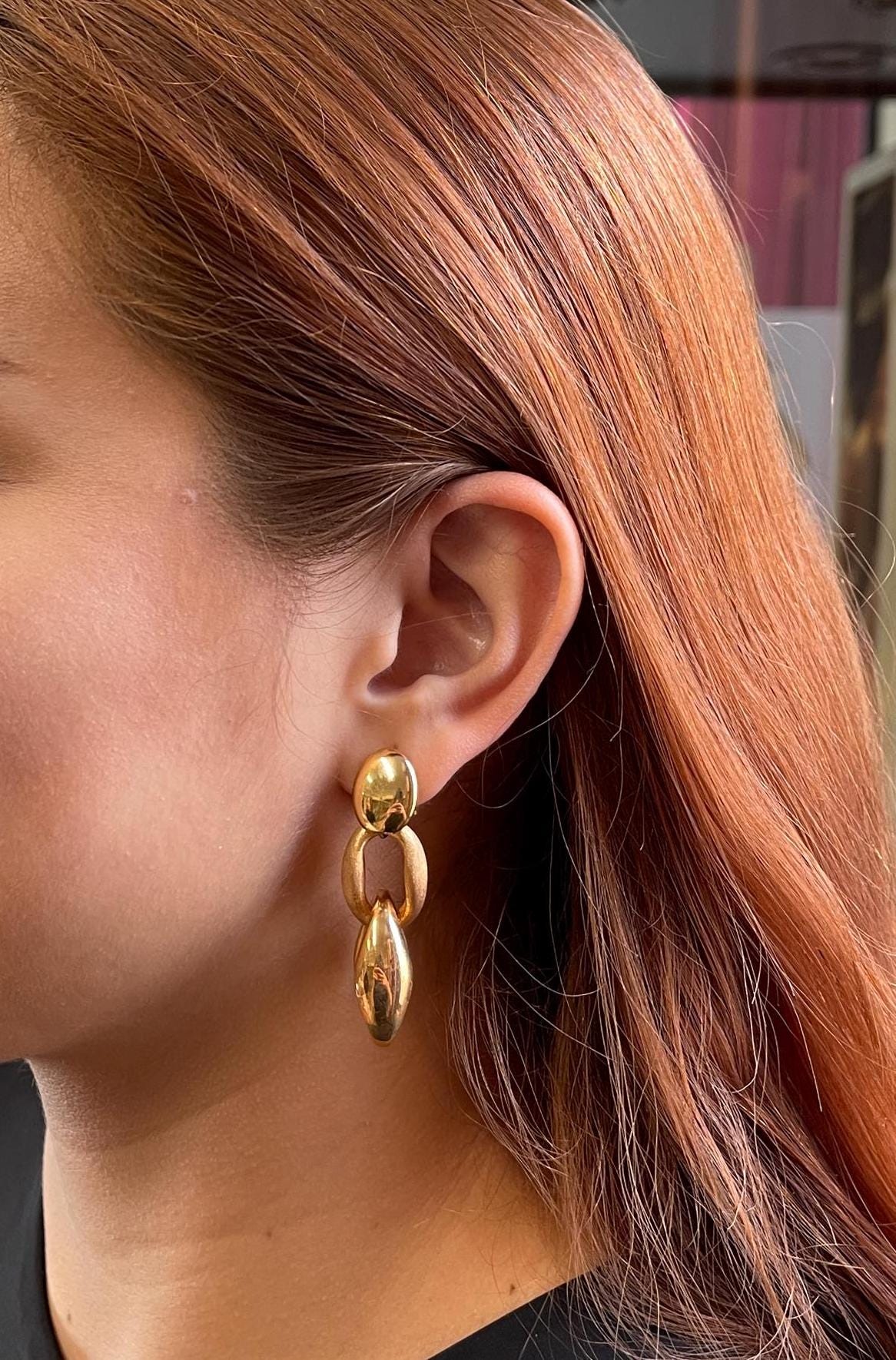 9 Karat Gelbgold Viereck Knotenmuster Keltisch Ohrringe Ohrstecker