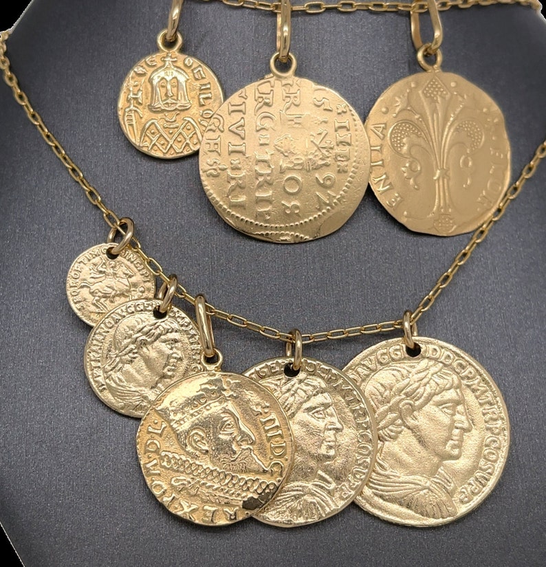 14 K Solid Gold Solid Italian Gold Roman Italian Coin Etsy